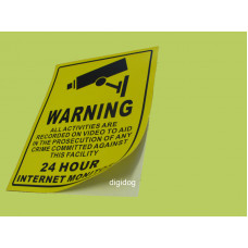 CCTV Warning Sign PVC Weatherproof Sticker (94sign06)